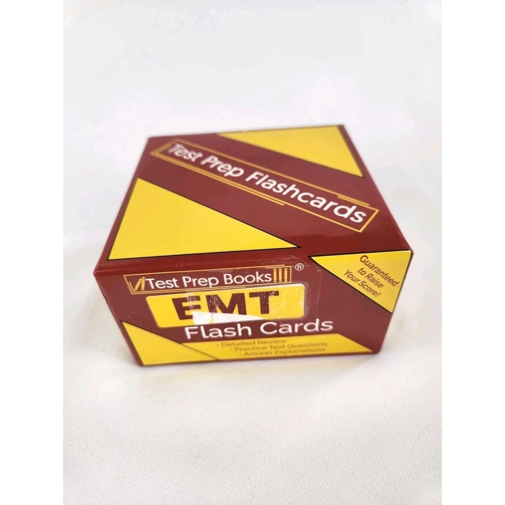 Test Prep Books EMT‎ Flash Cards Emergency Medicine Exam Preparation English